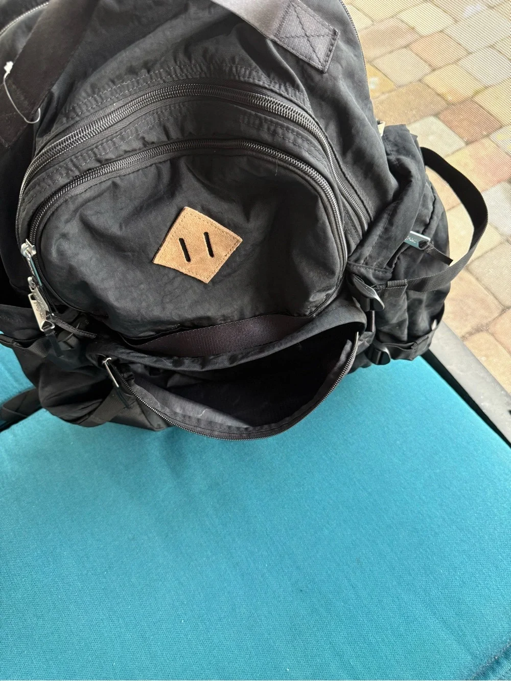 Jansport Black Backpack with Front Logo Pocket
